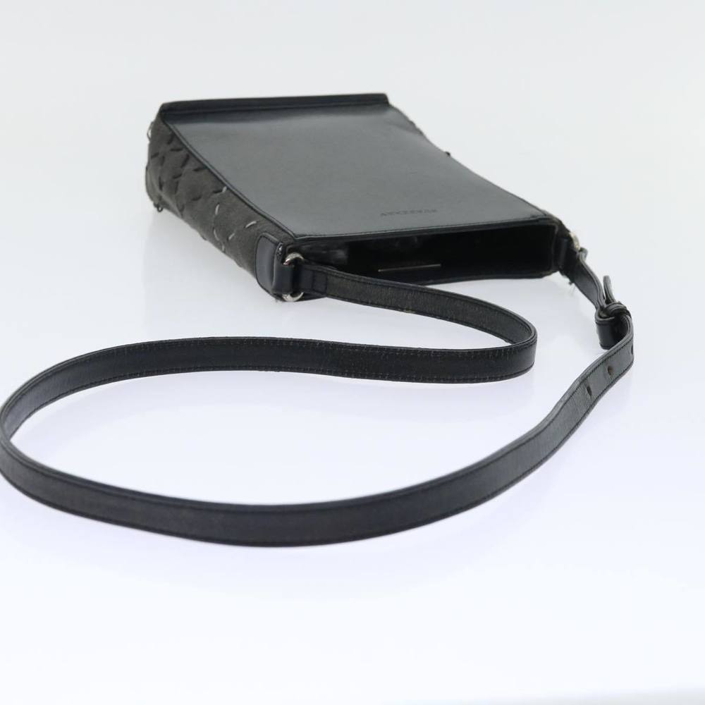 BURBERRY Shoulder Bag Leather Suede Black Auth bs7703 - Picture 7 of 16